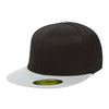 Flexfit Black/Grey 210 Fitted Flat Visor Cap