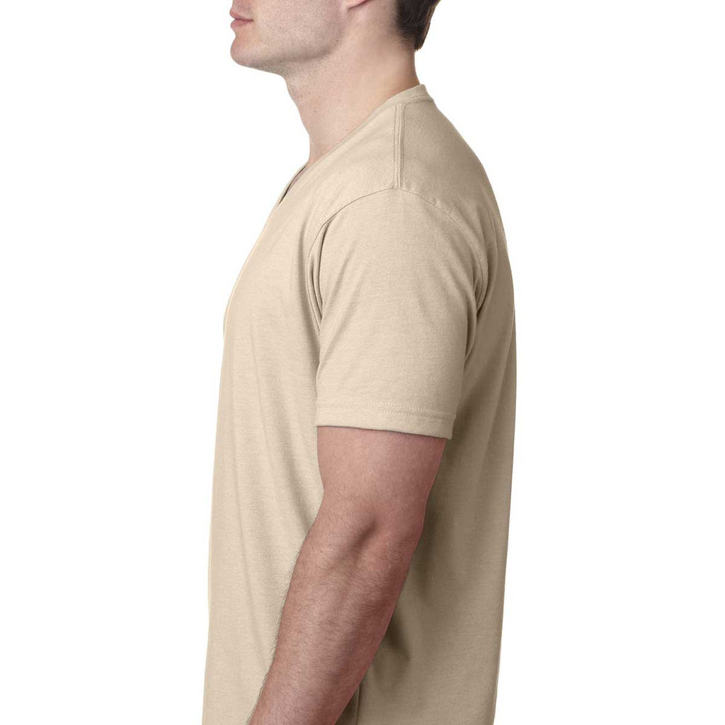 Next Level Men's Cream Premium CVC V-Neck Tee