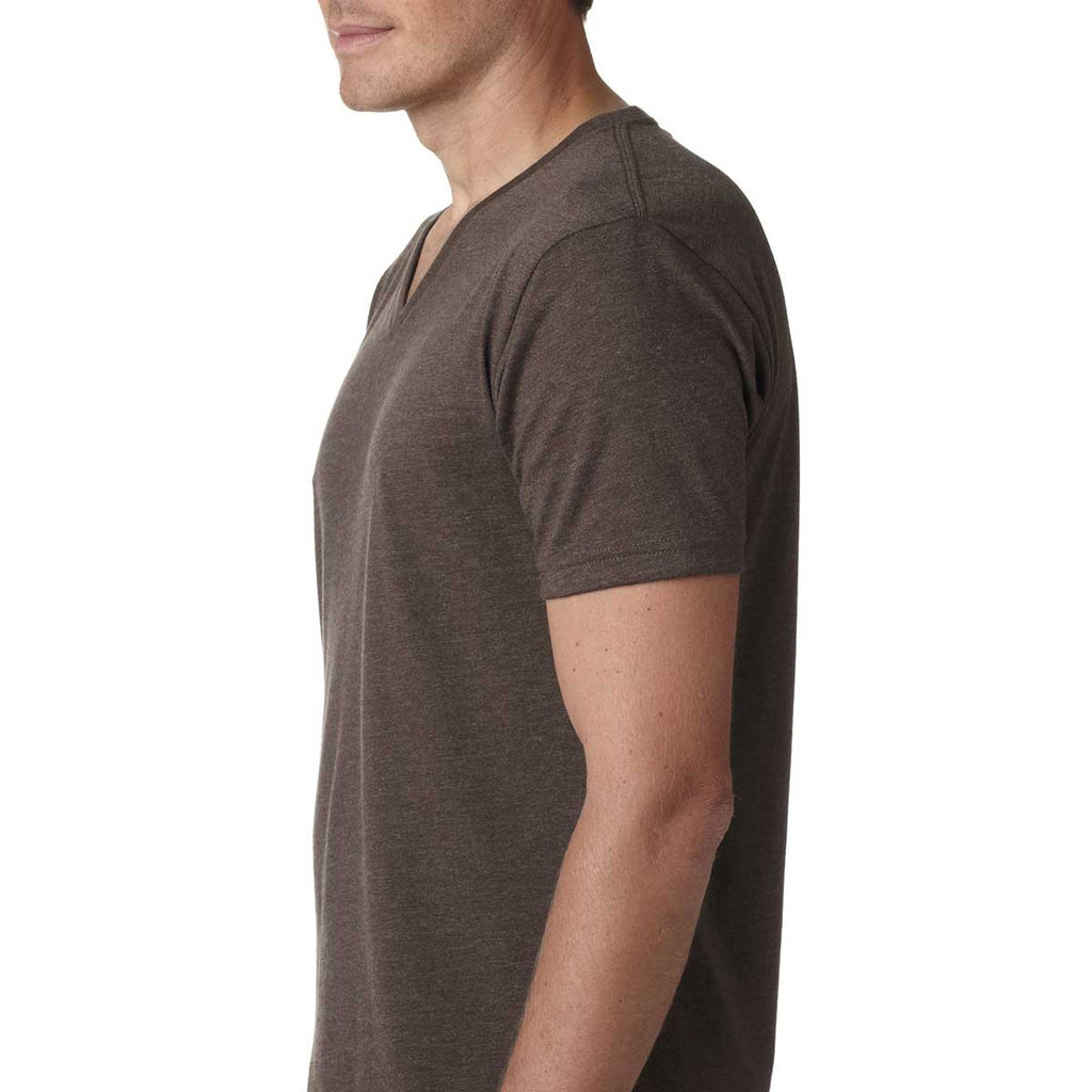 Next Level Men's Espresso Premium CVC V-Neck Tee