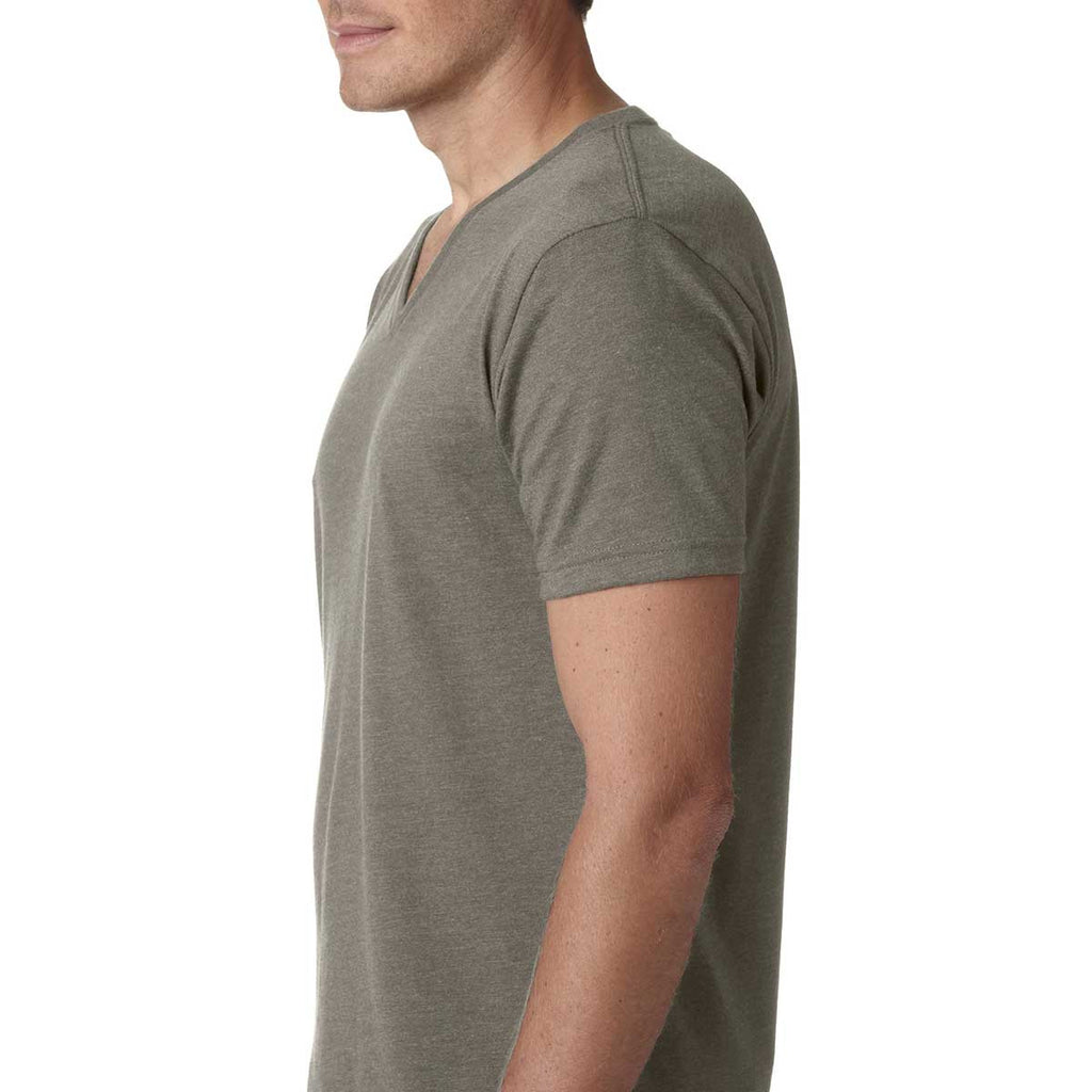 Next Level Men's Warm Grey Premium CVC V-Neck Tee