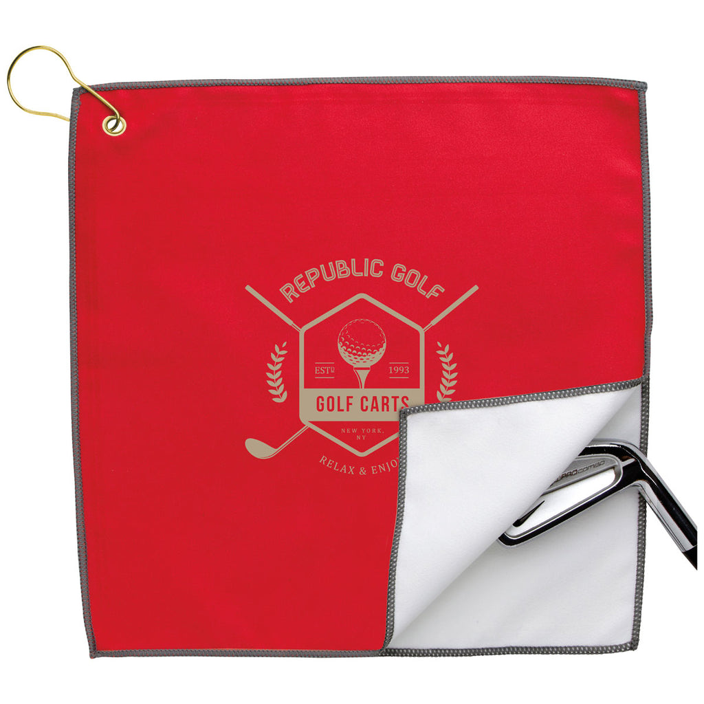 BIC Red Double Layer Golf Towel