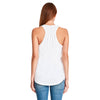 Next Level Women's White Gathered Racerback Tank