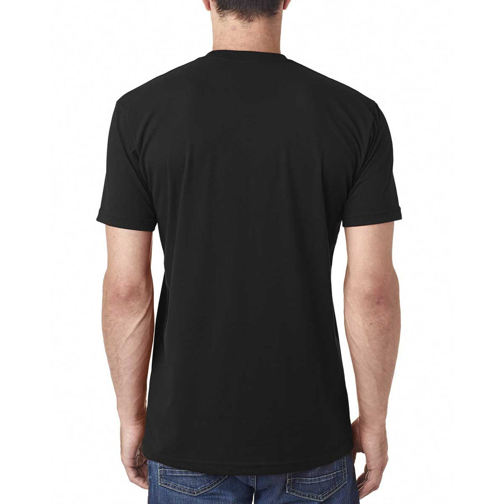 Next Level Men's Black Premium Fitted Sueded Crew