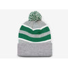 Pacific Headwear Heather Kelly/White Loose Fit Pom-Pom Beanie