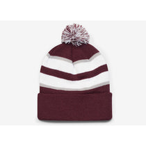 Pacific Headwear Maroon Loose Fit Pom-Pom Beanie