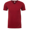 Next Level Men's Cardinal Premium Fitted Sueded V-Neck Tee