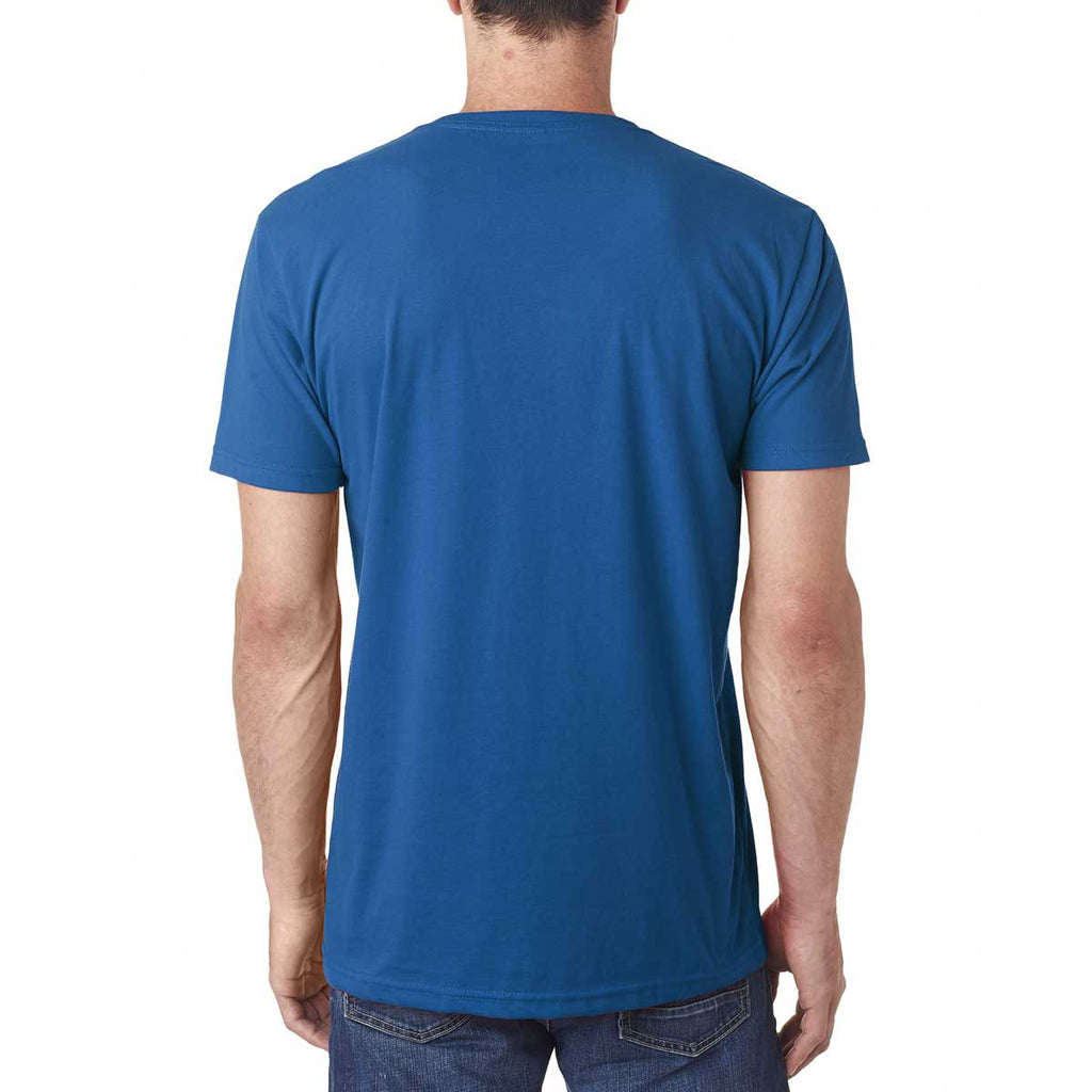 Next Level Men's Cool Blue Premium Fitted Sueded V-Neck Tee