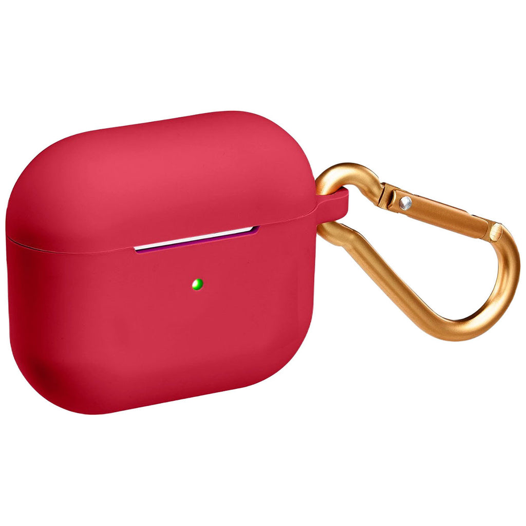 Best Buy Red Essentials - Silicone Case for Apple AirPods (3rd Generation)