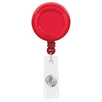 Good Value Translucent Red Promo Retractable Badge Holder