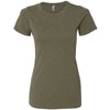 Next Level Women's Military Green CVC Crew Tee