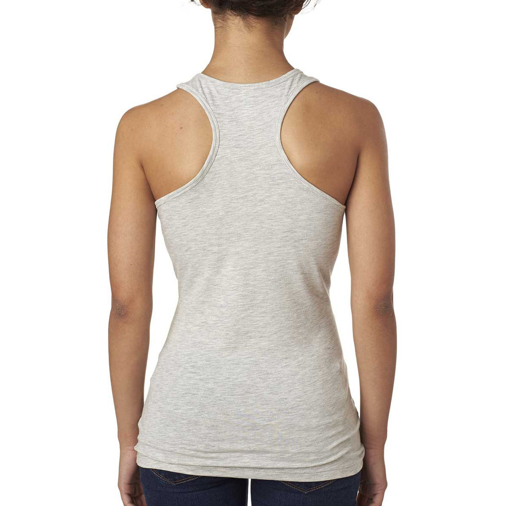 Next Level Women's Light Heather Grey Jersey Racerback Tank