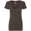 Next Level Women's Espresso CVC Deep V Tee