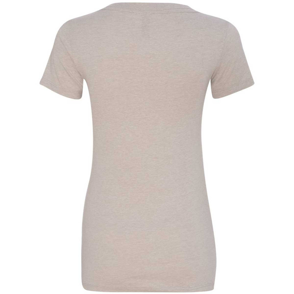 Next Level Women's Sand CVC Deep V Tee