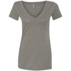 Next Level Women's Warm Grey CVC Deep V Tee