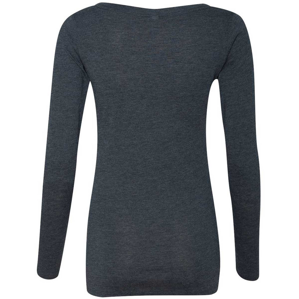 Next Level Women's Vintage Navy Triblend Long-Sleeve Scoop Tee