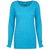 Next Level Women's Vintage Turquoise Triblend Long-Sleeve Scoop Tee