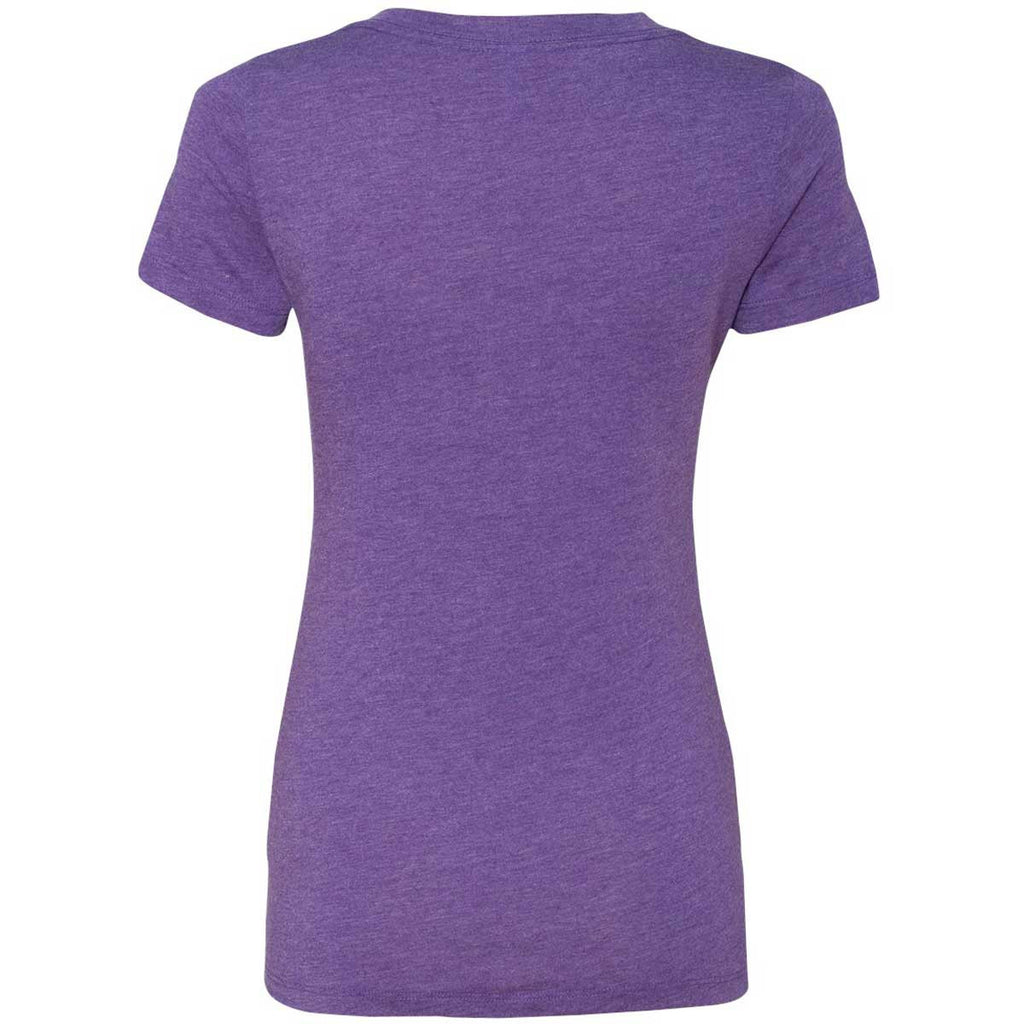 Next Level Women's Purple Rush Triblend Deep-V Tee