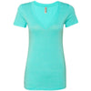 Next Level Women's Tahiti Blue Triblend Deep-V Tee