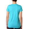 Next Level Women's Tahiti Blue Triblend Deep-V Tee