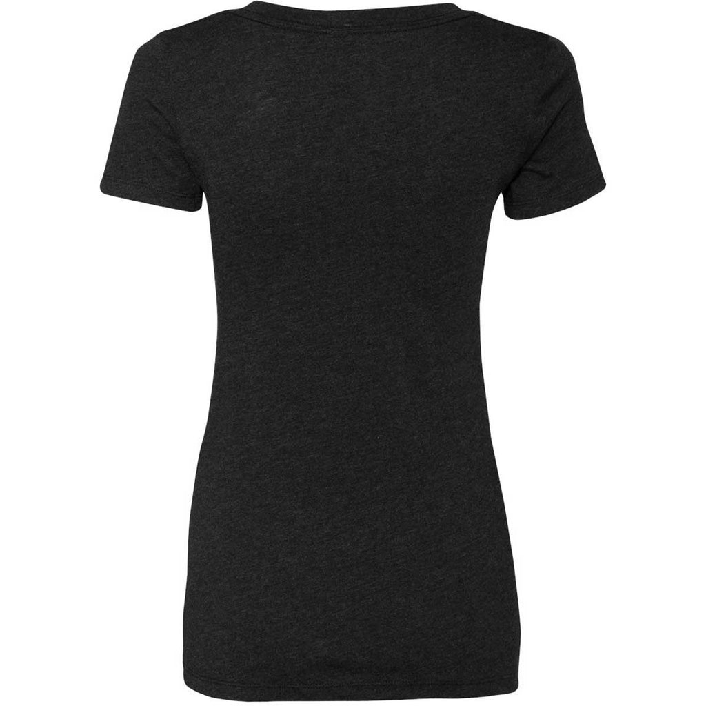 Next Level Women's Vintage Black Triblend Deep-V Tee