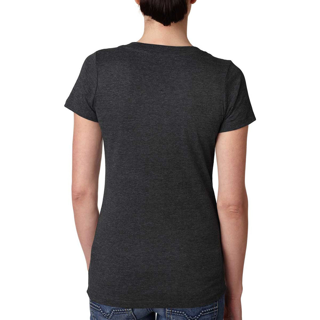 Next Level Women's Vintage Black Triblend Deep-V Tee