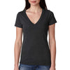 Next Level Women's Vintage Black Triblend Deep-V Tee