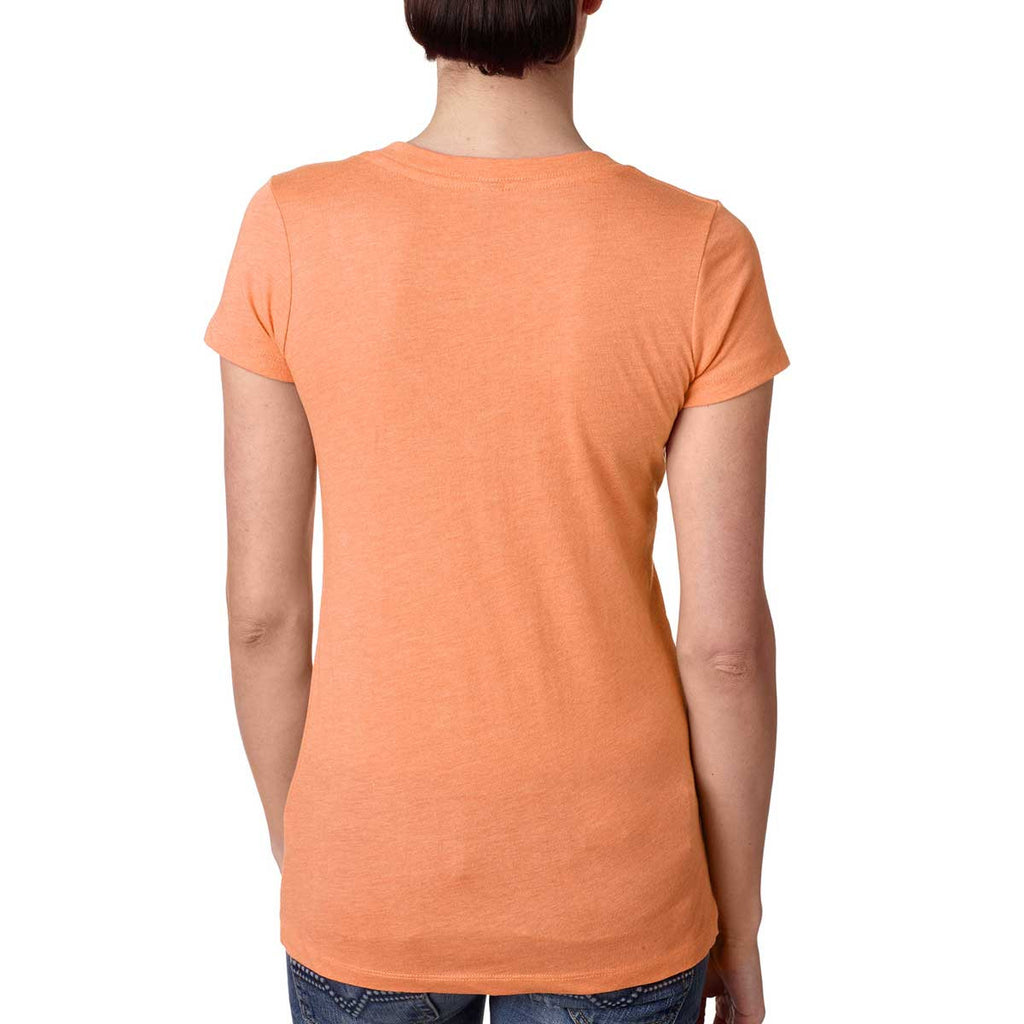 Next Level Women's Vintage Light Orange Triblend Deep-V Tee