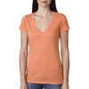 Next Level Women's Vintage Light Orange Triblend Deep-V Tee