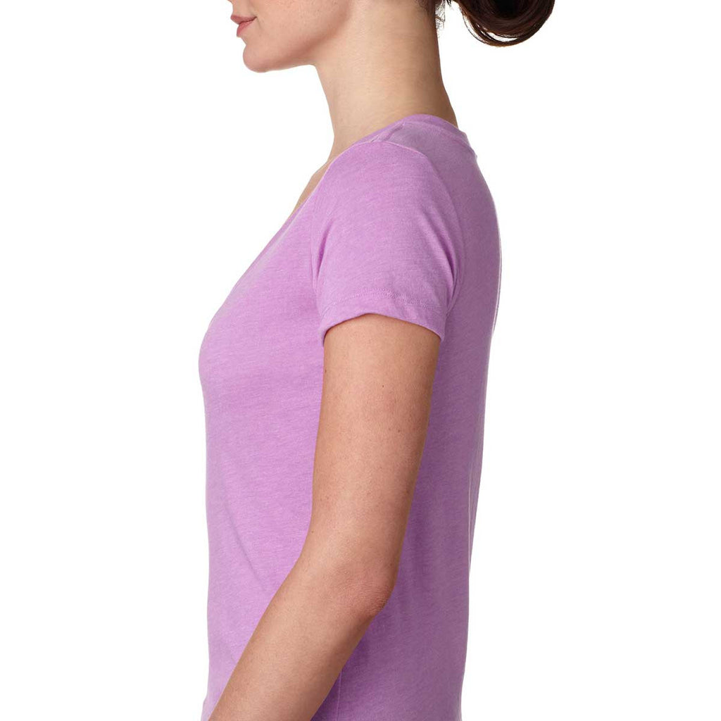 Next Level Women's Vintage Lilac Triblend Deep-V Tee