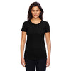 Anvil Women's Black Triblend Scoop Neck T-Shirt