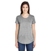 Anvil Women's Heather Grey Triblend Scoop Neck T-Shirt