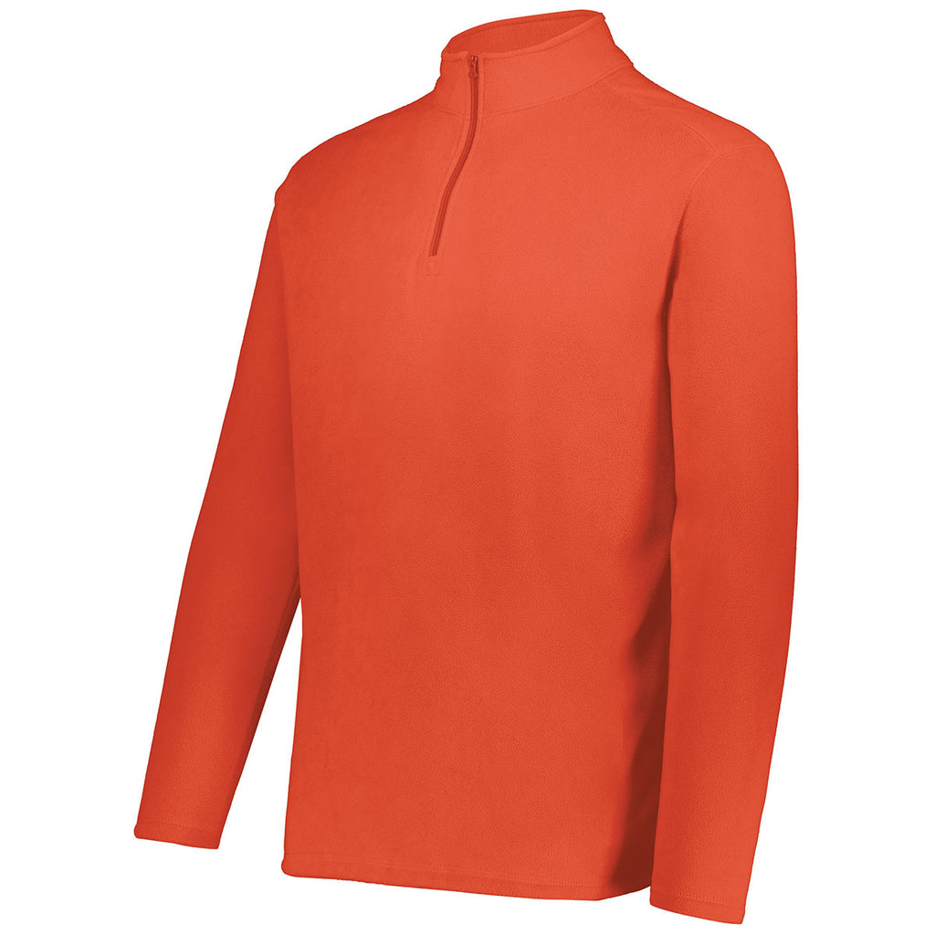 Augusta Sportswear Men's Orange Micro-Lite Fleece 1/4 Zip Pullover