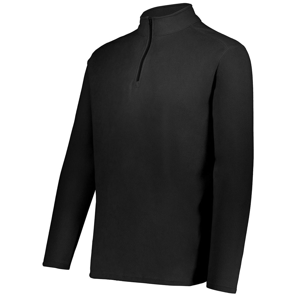 Augusta Sportswear Men's Black Micro-Lite Fleece 1/4 Zip Pullover