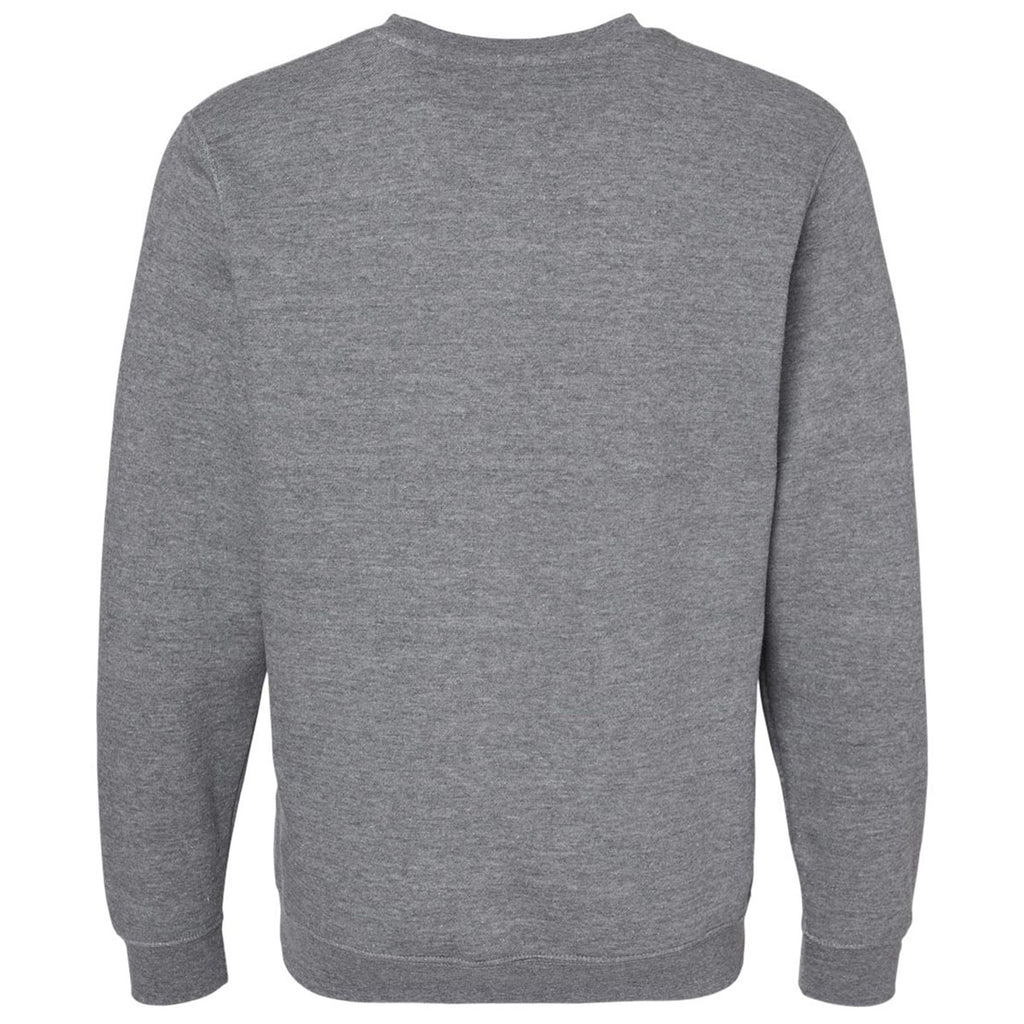 LAT Unisex Granite Heather Elevated Fleece Crewneck Sweatshirt