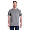 LAT Men's Granite Heather/Vintage Smoke Football Fine Jersey T-Shirt