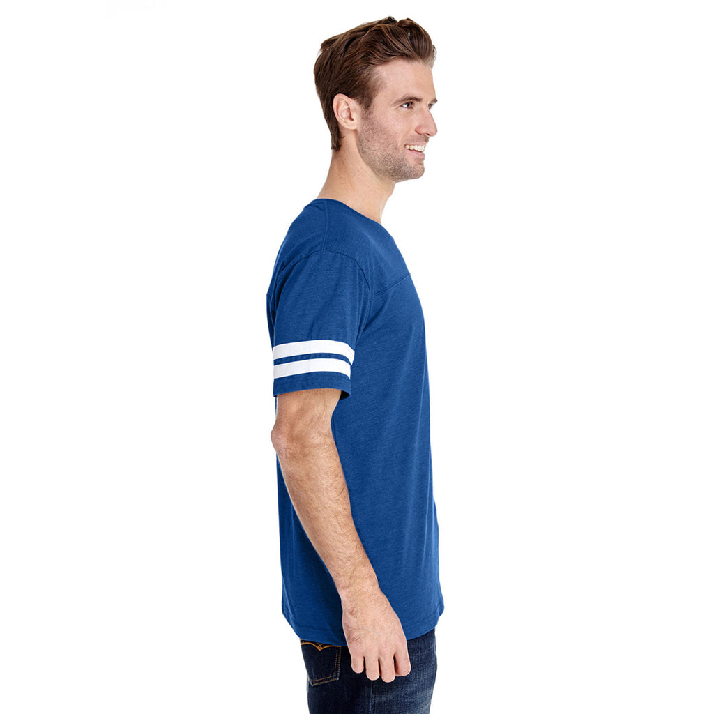 LAT Men's Vintage Royal/Blended White Football Fine Jersey T-Shirt