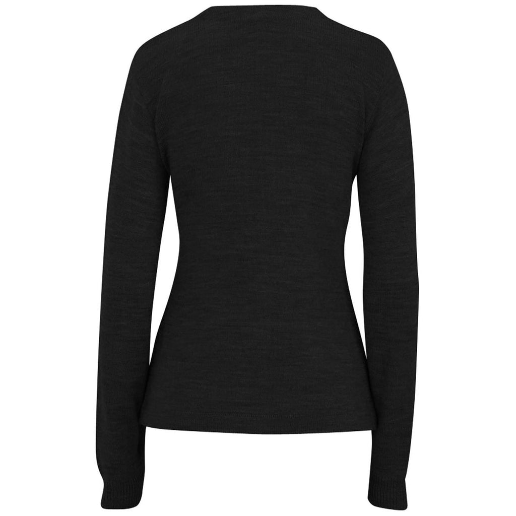 Edwards Women's Black Jersey Knit Acrylic Cardigan