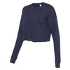 BELLA + CANVAS Women's Navy Cropped Crew Fleece