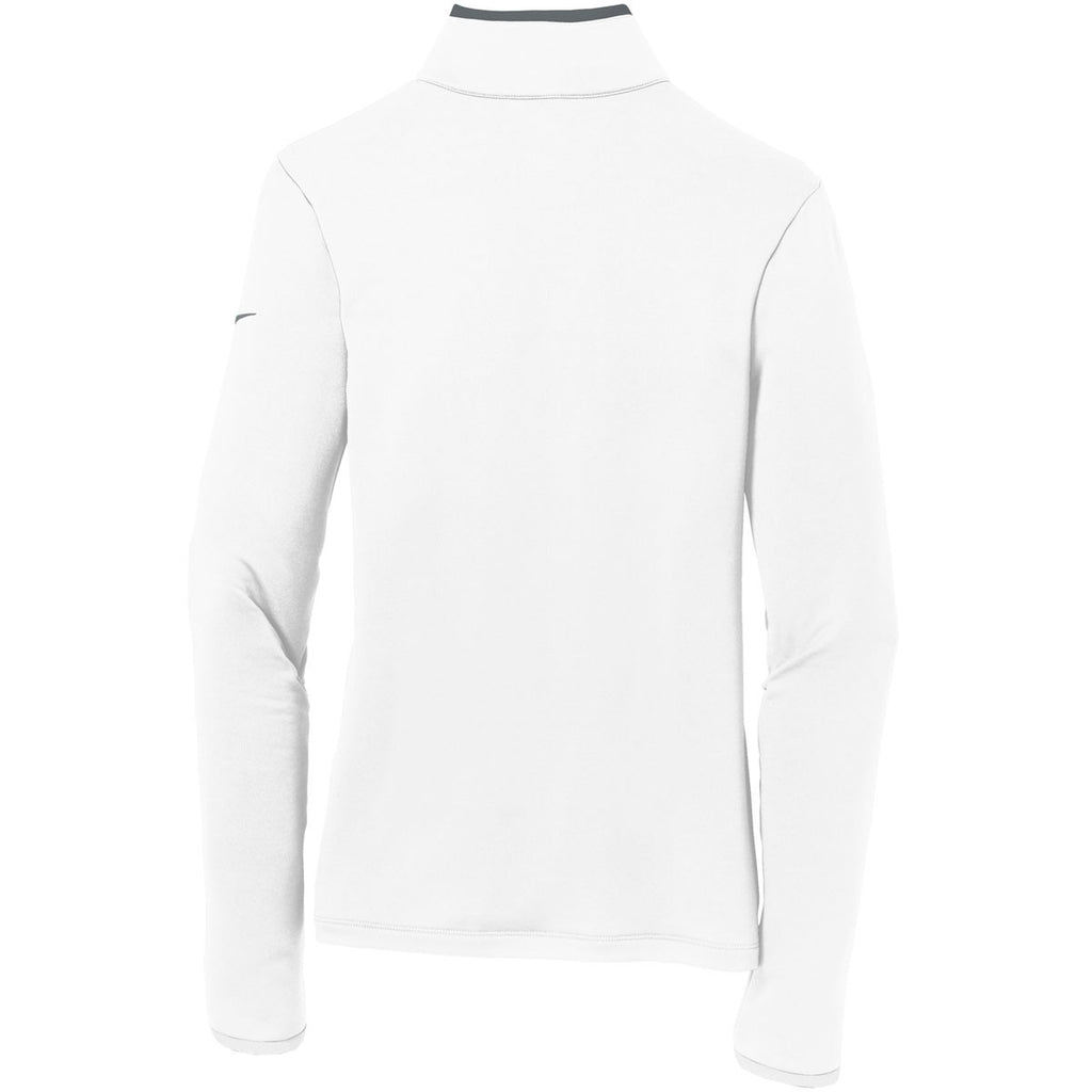 Nike Women's White/Grey Dri-FIT Stretch 1/2-Zip