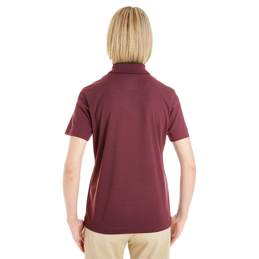 Core 365 Women's Burgundy Origin Performance Pique Polo with Pocket