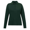 Core 365 Women's Forest Green Pinnacle Performance Long-Sleeve Pique Polo