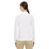 Core 365 Women's White Pinnacle Performance Long-Sleeve Pique Polo