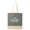 Leed's Dark Green Split Recycled 5oz Cotton Twill Convention Tote