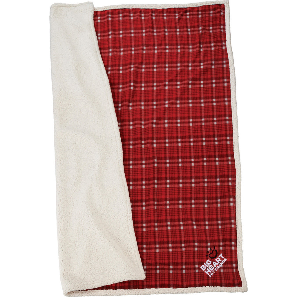 Field & Co. Red Plaid Sherpa Blanket