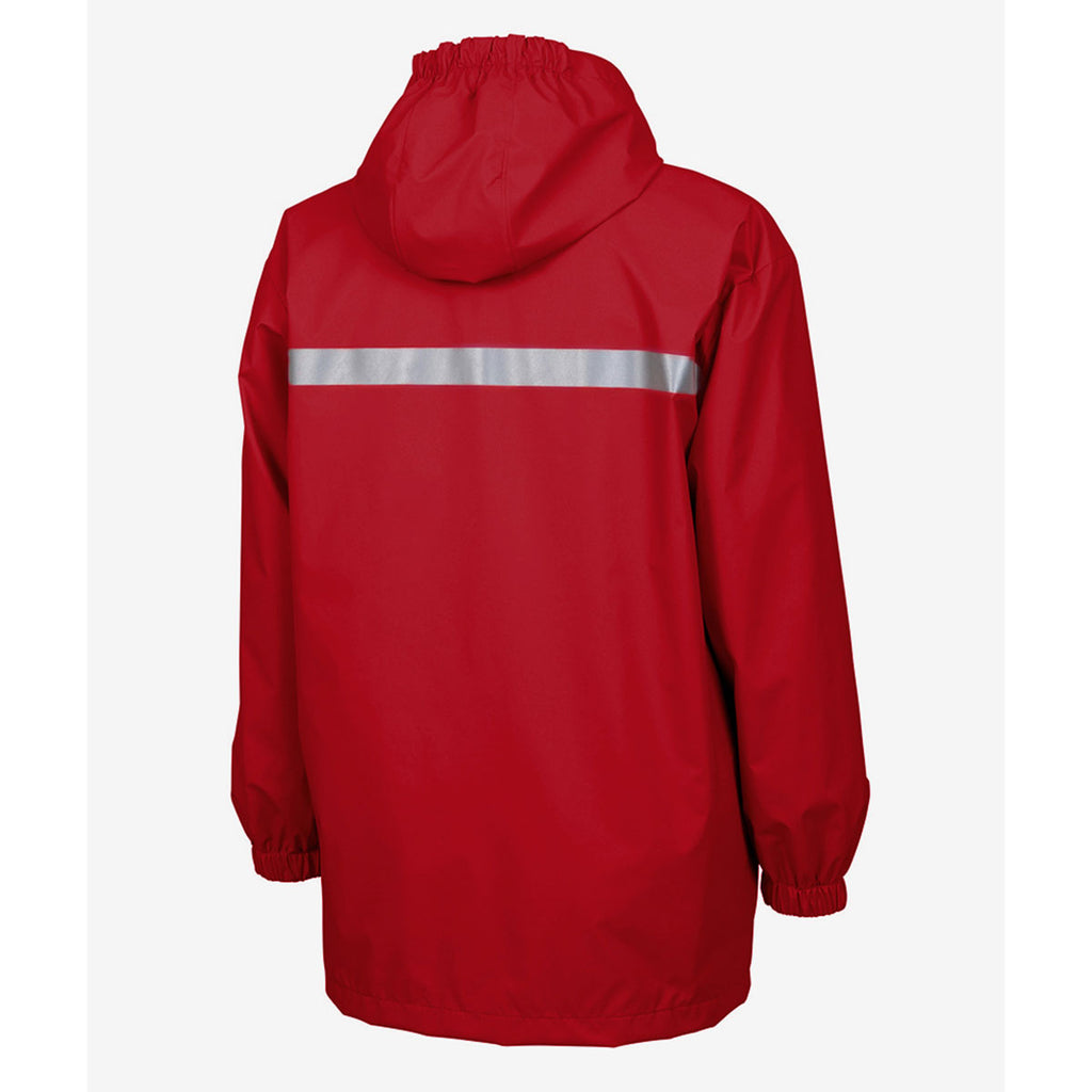 Charles River Youth Red/Reflective New Englander Rain Jacket