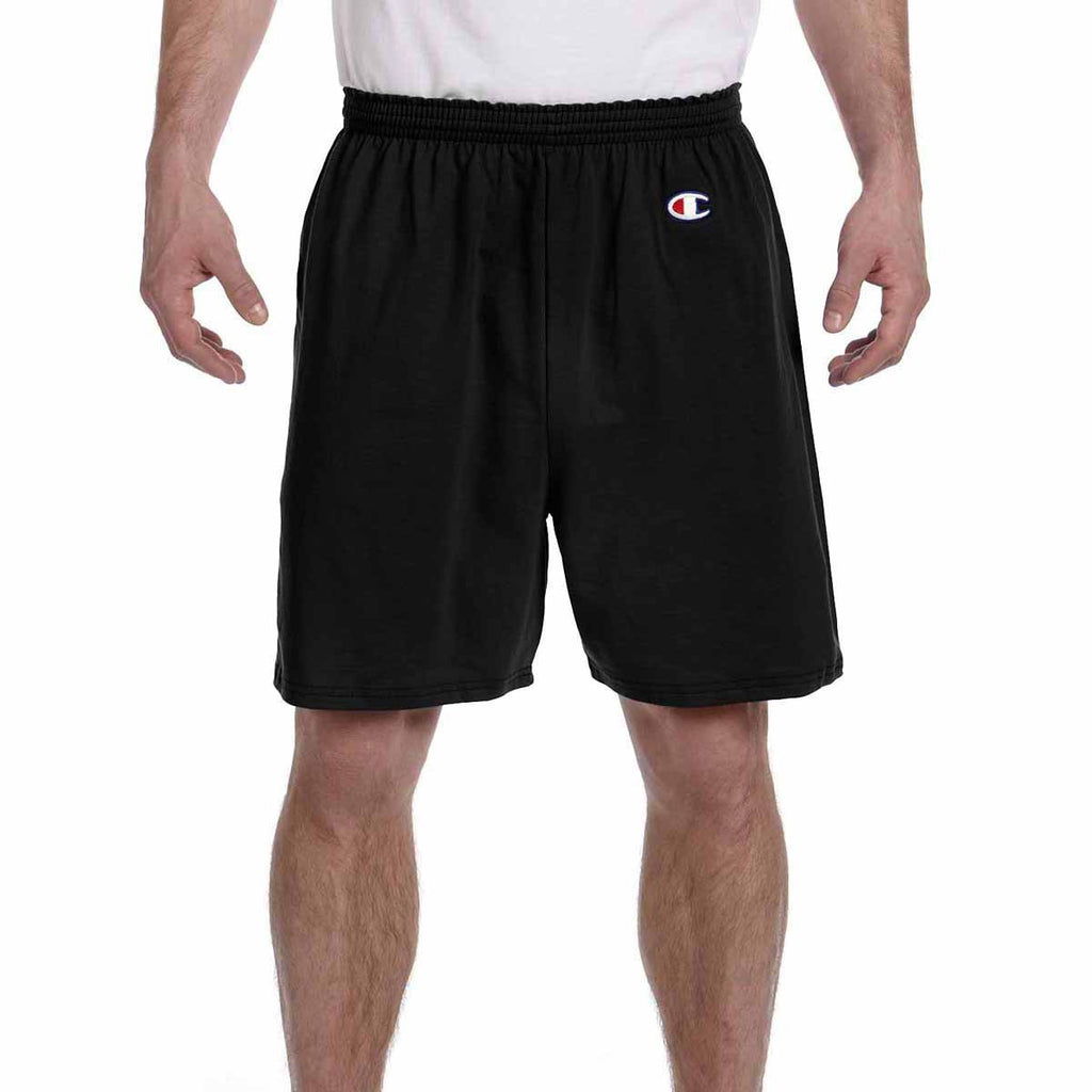 Champion Men's Black 6-Ounce Cotton Gym Short