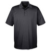 UltraClub Men's Black Cool & Dry Mesh Pique Polo