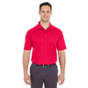 UltraClub Men's Red Cool & Dry Mesh Pique Polo