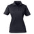 UltraClub Women's Black Cool & Dry Mesh Pique Polo