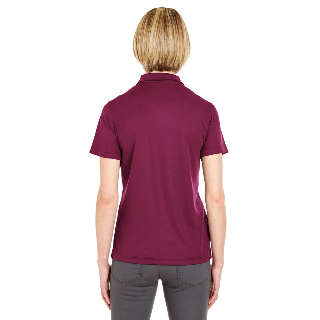 UltraClub Women's Maroon Cool & Dry Mesh Pique Polo